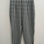 ZARA NWOT Black White Gingham Tapered Leg Trousers pants Medium womens Photo 5