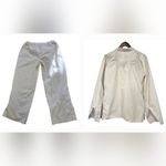 Barefoot Dreams Barefoot Dream Embroidery Pajamas 2 Pcs Pima Cotton Cream Tan Size Large Photo 2