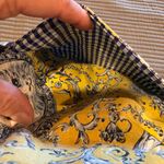 Canvas tote bag with a yellow and black Victorian cat pattern Photo 4