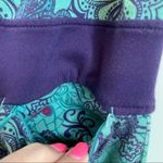Rei Co-op  Sea Green/Purple/Pink Paisley Floral V-Neck Athletic Dress Knee Length Photo 3