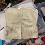 Micas Cute NWT gold metallic sweetheart neck stretchy sexy tube top Photo 2