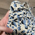 ECHT  Blue and White Cheetah Print Sports Bra Photo 1