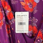 Free People  Tuscan Dreams Purple Floral Wrap Long Sleeve Tunic S Photo 87