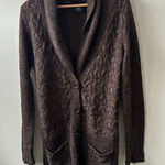 it's our time  Dark Brown Cable Knit Cardigan Photo 0