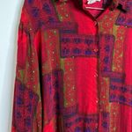 draper's & damon's VTG Draper’s & Damon’s Button Up Blouse Vibrant Colors Size 2X Rayon Photo 2