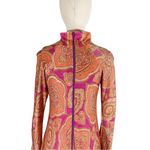 Vintage Sears Mock Neck Long Sleeve Psychedelic Maxi Dress Size 8 Photo 6