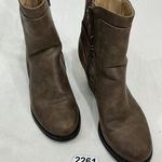 Naturalizer Womans  Tiffany Brown Faux Leather Strap Block Heel Ankle Boots 7 M Photo 0