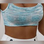 SheIn Space Dye Cami Crop Knit Top Green white crop Festival Boho Casual size Small Photo 1