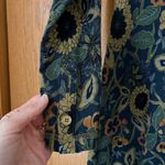 Natural Life  Blue and Gold Floral Long Sleeve Dress Photo 4