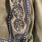 Double D Ranch Suede Violeta Rose Fringe Embroidered and studded jacket NWOT Size L Photo 9