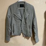 BLANK NYC  dark gray faux leather moto biker jacket Photo 7