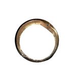 Vintage Unusual embroidered floral￼ Hinged Bangle Bracelet Gold Time Ro… Photo 2