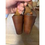 Lulus Talia Camel Distressed Nubuck Wooden Platform Heels Size 10 Photo 8