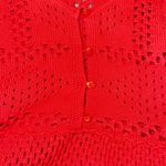 Pilcro  Womens Sweater Crochet Open Knit Pointelle Size XS Bell Sleeve Peplum Hem Photo 4