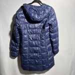 AVENTURE Navy Blue Quilted Hooded Polyester Fill Puffer Jacket Womens M Hooded Size M Photo 1