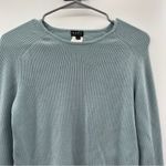 Michael Kors  Silk Blend Light Blue Ribbed Long Sleeve Pullover Sweater Sz M‎ Photo 1