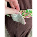 cinch belt embroidered goltone clasp floral pink green hippy Photo 8