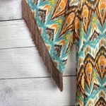 Anthropologie UNCLE FRANK Boho Chevron Tassled Blouse Paisley Women's Size‎ Small Beach Kimono Photo 3