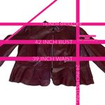 White House | Black Market  BURGUNDY GENUINE LEATHER PEPLUM JACKET (XL) Photo 12