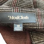 Modcloth plaid high rise crop pants GRAY SIZE 18 Photo 8