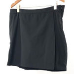 L.L. Bean Pull On Tennis Skirt with Shorts Skort in Black Size Extra Large Photo 0