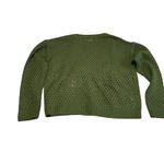 Olive Green Star Knit Sweater pit to pit 21", length 20 1/2" Size M Photo 1
