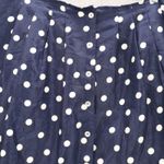 Blue Navy Polka Dots Retro Flare Pleated Party Cottage Flowy Plus Skirt 14 Photo 3