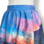 Modcloth  Hey Soul Vista Scenic Sunset Lake Pleated Skirt Medium A-Line Full Photo 2