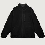 NWT Oak+Fort Sherpa Zip Up Jacket | Size: XS Black Photo 0