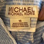 Dress Pants Blue Pattern Career Casual Stretch Trousers Size Unknown Photo 4