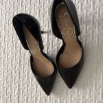 Jessica Simpson  Black Glossy Faux Leather Heels Women Size 6 Photo 1