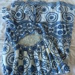 Blue and white crochet maxi dress Photo 2