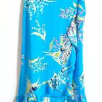 Valerie Stevens silk wrap ruffle floral midi skirt lightweight size 6 Photo 1