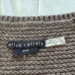 Alice + Olivia  Textured Knit Sweater in Brown size s/p Photo 2