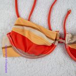 New! Set! Zulu & Zephyr Free People Tie Curve Brief Bikini, size 6‎ Orange Photo 6
