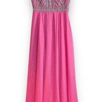 Vienna Prom Dress Pink with Silver Rhinestones Size 2 Photo 1