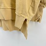 Aerie Smiley Face "Total Optimist" Graphic Oversized Sweatshirt Yellow Small Photo 2