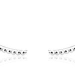 Boutique NEW Silver Round Bead Ear Climbers | 18kgp S925 Photo 0