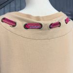 Jean de Marithé + François Girbaud Tan Graphic Y2K Scoop Neck Stretch Shirtdress Yellow Size XL Photo 7