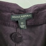 Banana Republic  Womens Skirt 12 Purple Corduroy Front Slit‎ Belt Loops Pockets Photo 1