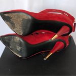 Giuseppe Zanotti  red suede bootie size 39.5 Photo 3