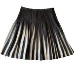 J.Crew  Black White A-Line Pleated Skirt Size 6 Photo 2