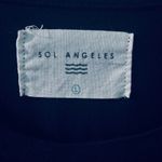 Sol Angeles Anthropologie Graphic T-Shirt Women’s Lover Large Blue Cotton USA Photo 2