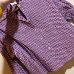 Xírena Dawson Button Front Cropped Shirt in Coral Cove Pink Purple Size Medium Photo 5