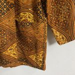 RF Textiles Gold Brown Kimono Blazer Open Cardigan Women's Size 0 Tribal Photo 6