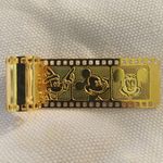 Disney  Brooch Gold Tone Mickey Mouse Film Strip Reel Lapel Pin 1980 Vintage Photo 1