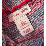 Flying Tomato  L striped mini dress butterfly sleeve stretch bodice western boho Photo 2