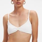 Good American Crinkle Always Fit Twist Bikini Top Textured Ivory 0 US XS Photo 0