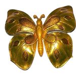 Vintage Butterfly Brooch/Pin West Germany Golden 1960’s Retro Kitsch Gold Photo 0