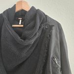 Free People  Denim Drape Front Moto Jacket Women's size 0 Photo 6